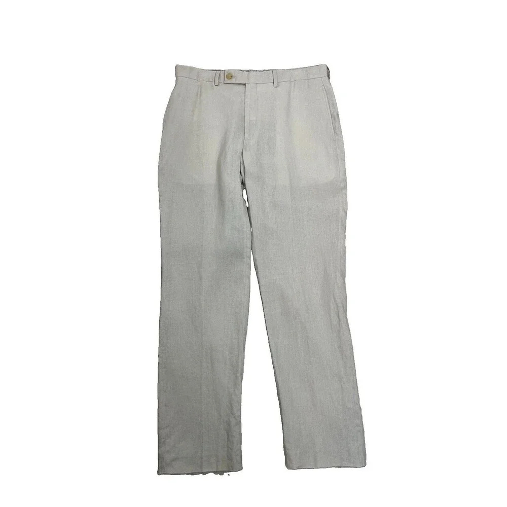 Vintage Polo Ralph Lauren 100% Linen Trouser Pants Mens 34x32 (see photos)90s